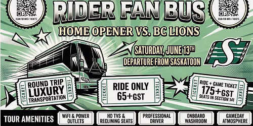 Rider Fan Bus from Saskatoon