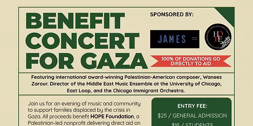 Benefit Concert for Gaza featuring The Palestine Music Project