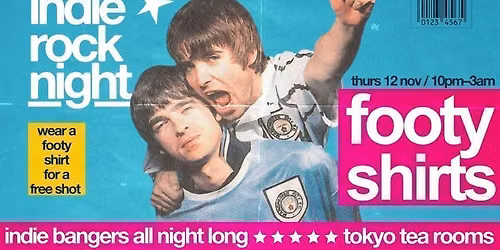 Indie Rock Night \u2219 FOOTY SHIRTS