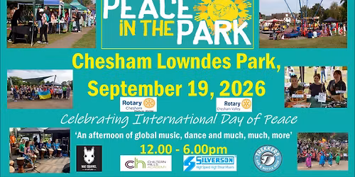 Peace in the Park 2026, Celebrating International Day of Peace 19th September 2026. Chesham. 