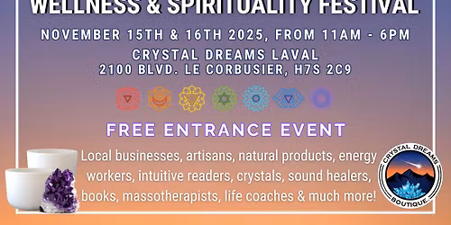 Wellness & Spirituality Festival \/ Festival du bien-\u00eatre et de la spiritualit\u00e9