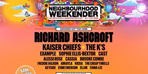 Neighbourhood Weekender 2026 - Saturday Tickets