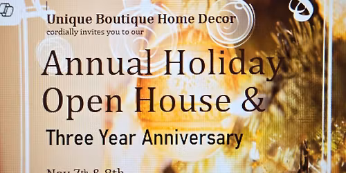 Holiday Open House & Three year anniversary