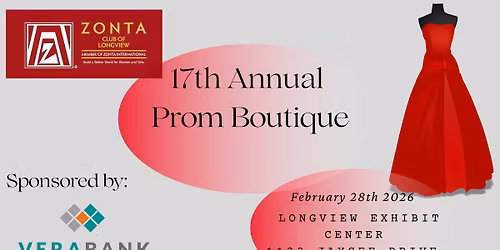 2026 Zonta Club of Longview Prom Boutique - FREE PROM DRESSES