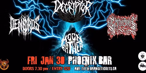 COASTAL REIGN TOUR ft DENDROS and GREGORIOUS w\/ DECRYPTOR and MOONBATHER