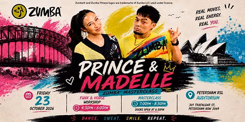 Prince & Madelle Zumba\u00ae Workshop & Masterclass Sydney