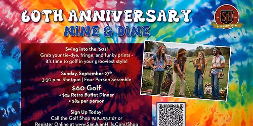 Groovy 60's 60th Annivesary | 9 & Dine