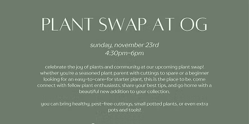 Plant Swap at Over Grown