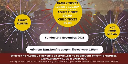 \ud83c\udf86 Colne Cricket Club Bonfire & Fireworks Display 2025 \ud83c\udf87