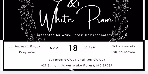 Black & White Homeschool Prom