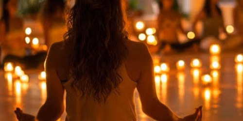 Yoga with Live Piano by Candlelight and Cacao Circle