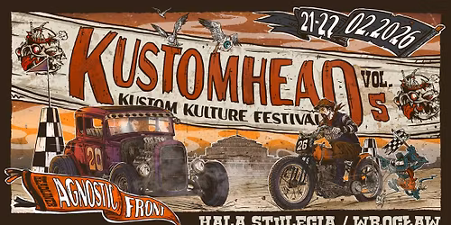 KUSTOMHEAD 2026 - wystawa zabytkowych aut ameryka\u0144skich, motocykli i rower\u00f3w custom