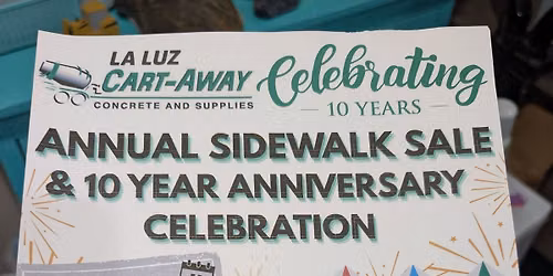 Annual Sidewalk Sale & 10 year Celebration 