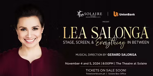 Lea Salonga - Stage, Screen and Everything In Between at UMass Amherst Fine Arts Center