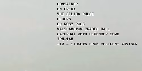 Container, en creux, Rosy Ross, The Silica Pulse, Floors