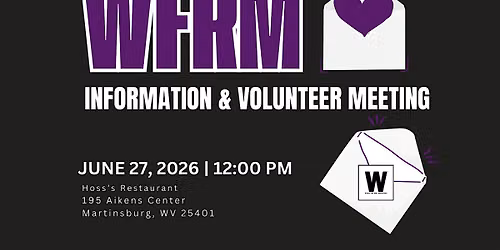WFRM Information & Volunteer Meeting