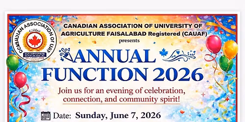 Annual Family Function of University of Agriculture, Faisalabad graduates in Canada