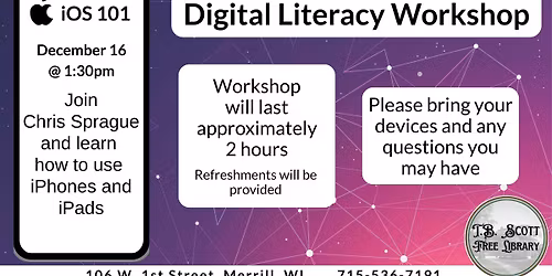 Digital Literacy Workshop: iOS 101 w\/ Chris Sprague
