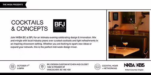 NKBA BC Presents: Cocktails & Concepts with BFJ
