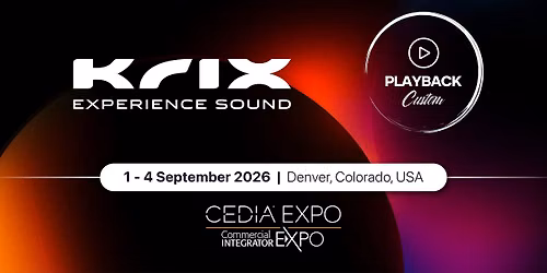 Krix at CEDIA Expo 2026 with Playback Custom | Denver, Colorado, USA