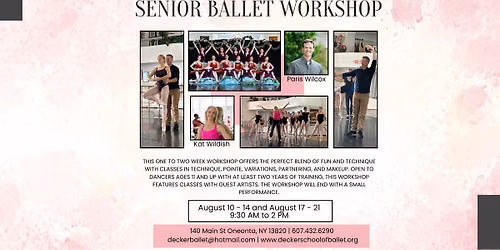 Senior Ballet Camp with Kat Wildish