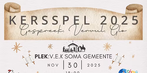  Kersspel 2025 \u2013 Gespreek, Vervul, Glo