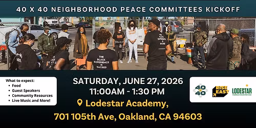 40x40 Neighborhood Peace Committees Kickoff
