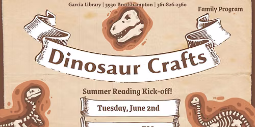 Dinosaur Crafts: Summer Reading Kick-off!