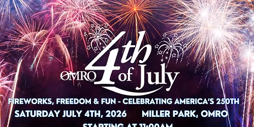 Omro\u2019s Fireworks, Freedom & Fun \u2013 Celebrating America\u2019s 250th