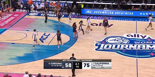 Virginia Cavaliers at California Golden Bears Womens Basketball