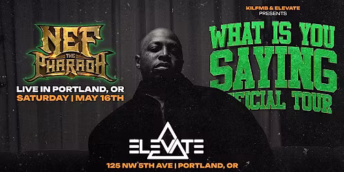 Nef the Pharaoh - What is You Saying Tour (Portland, Or)