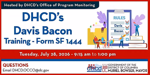 DHCD's 2026 Davis Bacon Compliance Training - Form SF 1444