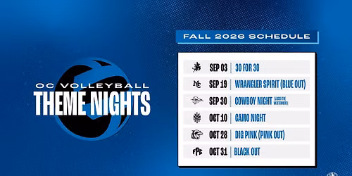 OC Volleyball 2026 Home Games