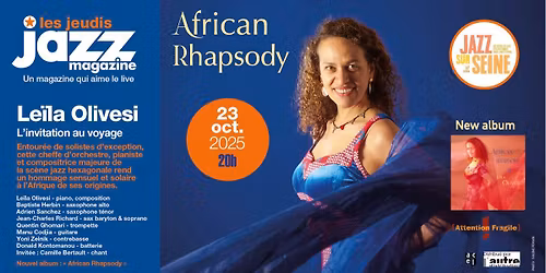 \u2605 Les Concerts Jazz Magazine #118 \u2022 Le\u00efla Olivesi \u2022 African Rhapsody - sortie d'album \u2605