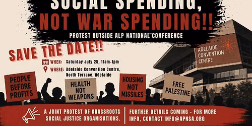 'Social Spending, Not War Spending' Rally