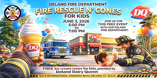 DQ "Fire Rescue N' Cones" with Deland Fire Department