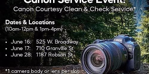 Canon Camera Service Event at London Drugs