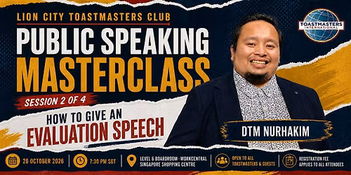 Public Speaking Masterclass: How to Give an Evaluation Speech