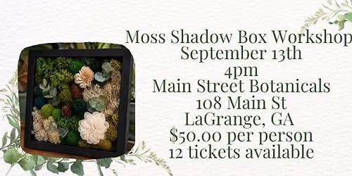 Moss Shadow Box Workshop