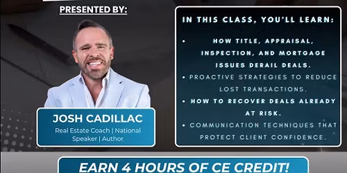 Dealing with Deal Killers with Josh Cadillac