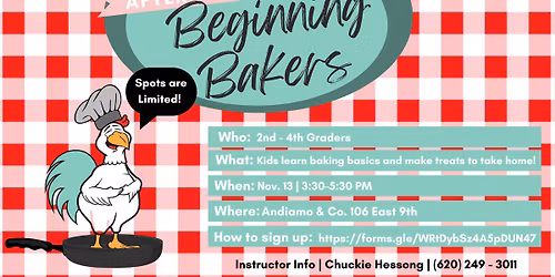  \u26a0\ufe0f REGISTRATION CLOSED \u26a0\ufe0f More classes coming soon!! November After School Beginning Bakers 
