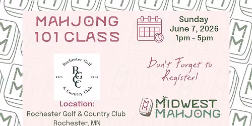 Mahjong 101 @ Rochester Golf and Country Club