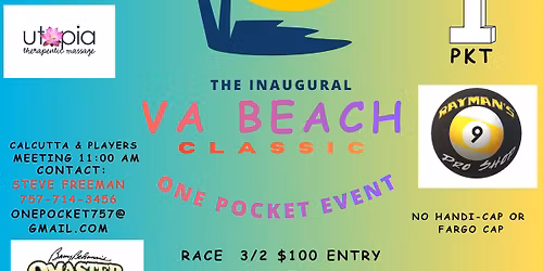 "VA BEACH CLASSIC"  ONE POCKET EVENT