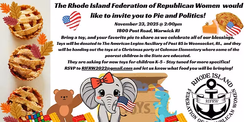 Pie, Politics and Toy Drive