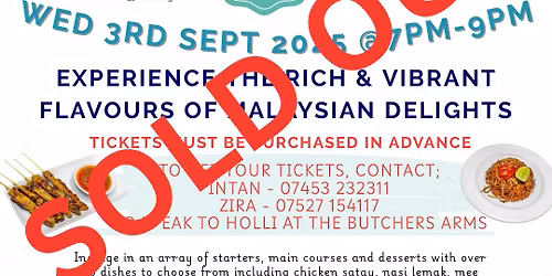 Malaysian Buffet night at The Butchers Arms