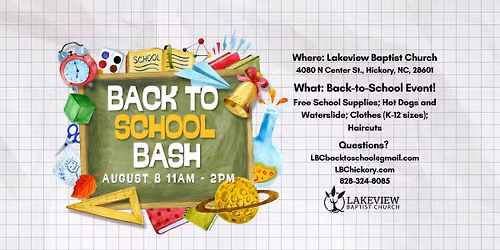 Back to School Bash - FREE Event!