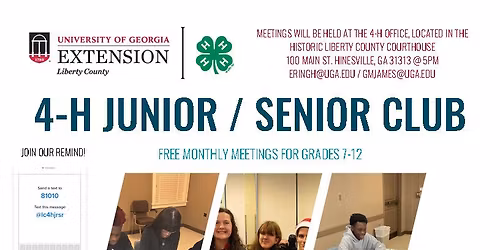 Junior Senior Club Meetings