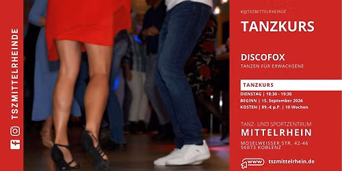 Tanzen - Einsteigerkurs Discofox für Erwachsene