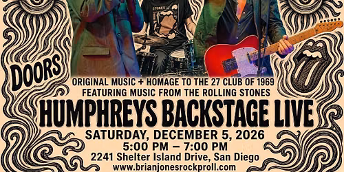 Brian Jones R&R Revival @ HUMPHREYS BACKSTAGE Rock \u2018n\u2019 Roll happy hour