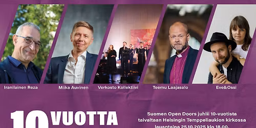 Open Doors 10 vuotta Suomessa \u2013 juhlatilaisuus Helsingiss\u00e4